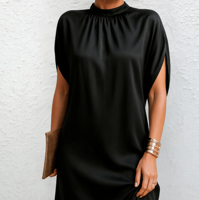 carter|Flattering Crew Neck Dress