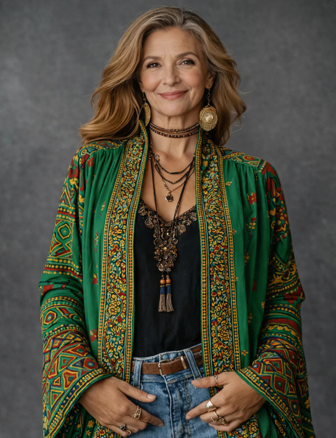 carter|Stylish Velvet-Touch Bohemian Cardigan